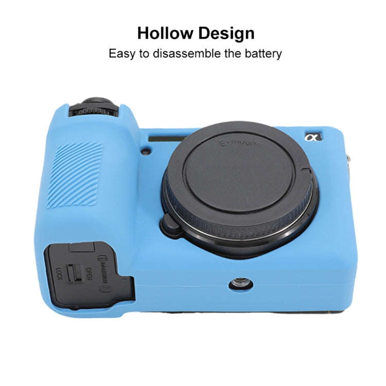 For Sony ILCE-6700 / A6700 Glossy Soft Silicone Protective Case(Blue)