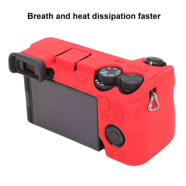 For Sony ILCE-6700 / A6700 Glossy Soft Silicone Protective Case(Red)