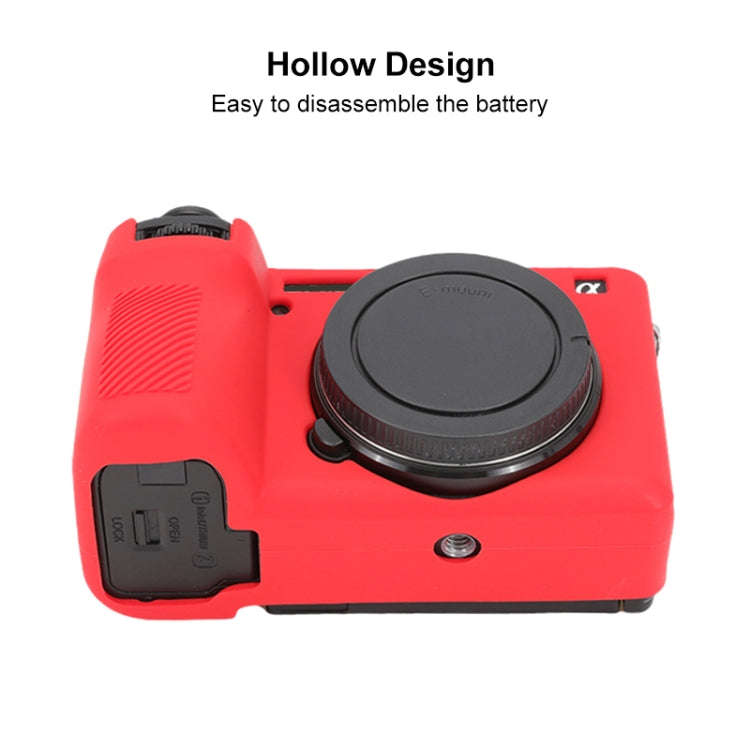 For Sony ILCE-6700 / A6700 Glossy Soft Silicone Protective Case(Red)