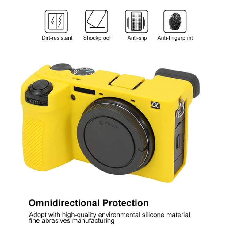 For Sony ILCE-6700 / A6700 Glossy Soft Silicone Protective Case(Yellow)
