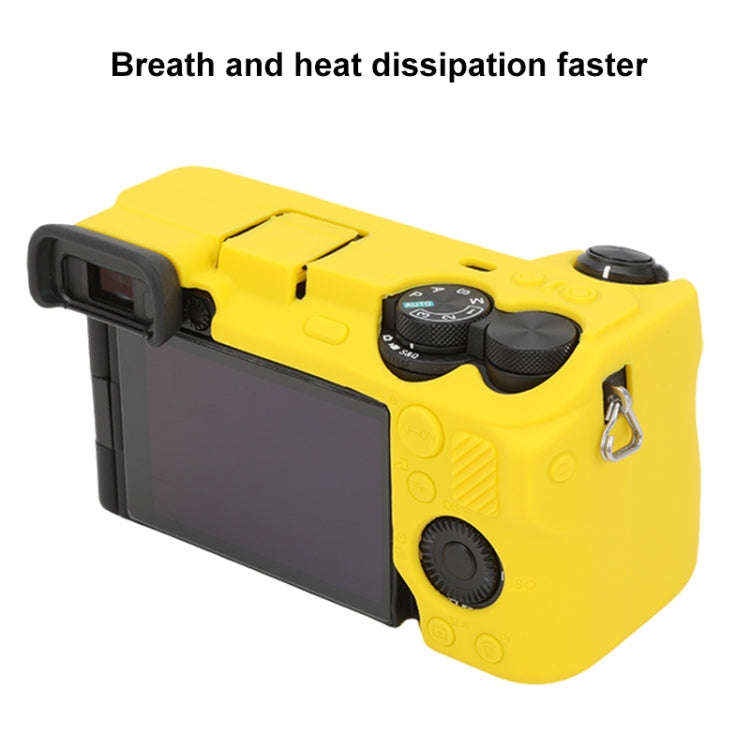 For Sony ILCE-6700 / A6700 Glossy Soft Silicone Protective Case(Yellow)