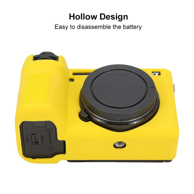 For Sony ILCE-6700 / A6700 Glossy Soft Silicone Protective Case(Yellow)