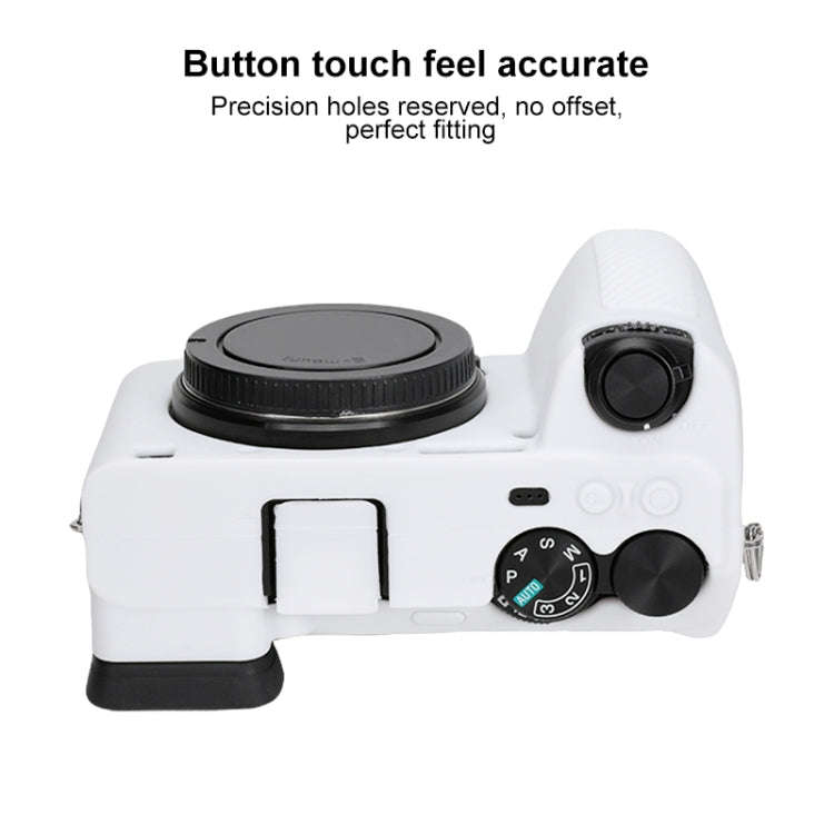 For Sony ILCE-6700 / A6700 Glossy Soft Silicone Protective Case(White)