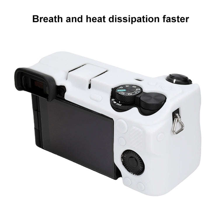 For Sony ILCE-6700 / A6700 Glossy Soft Silicone Protective Case(White)