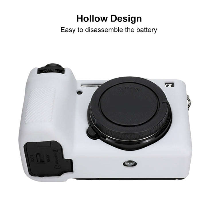 For Sony ILCE-6700 / A6700 Glossy Soft Silicone Protective Case(White)