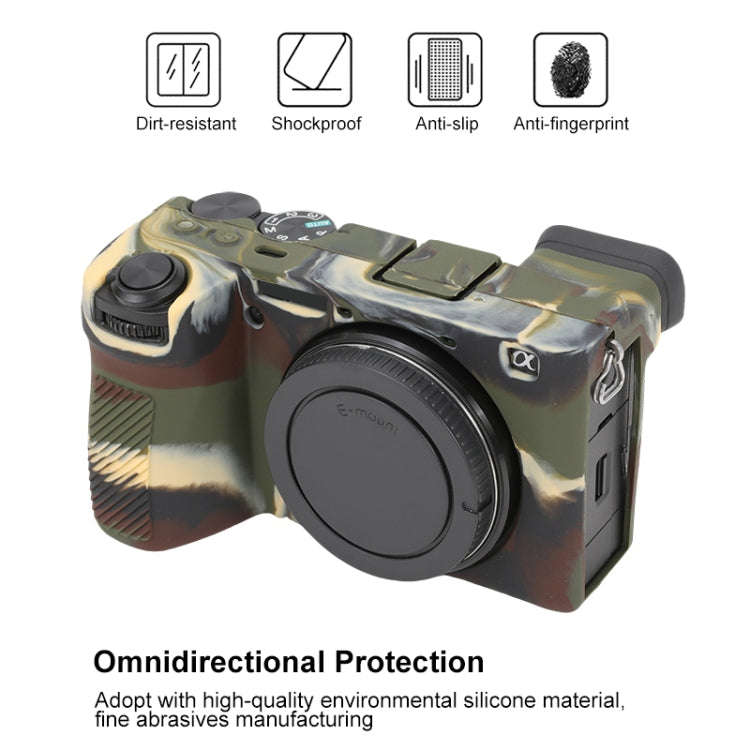 For Sony ILCE-6700 / A6700 Glossy Soft Silicone Protective Case(Camouflage)