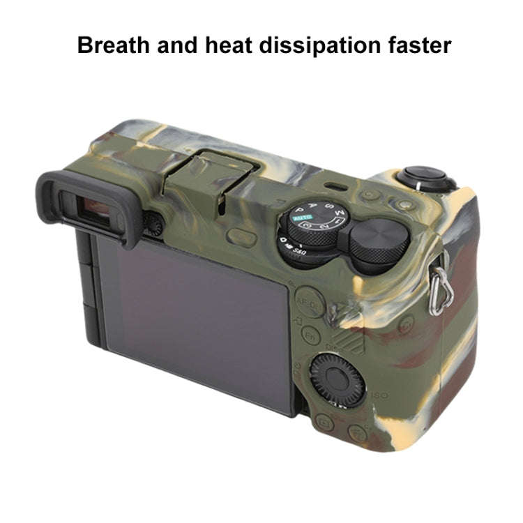 For Sony ILCE-6700 / A6700 Glossy Soft Silicone Protective Case(Camouflage)