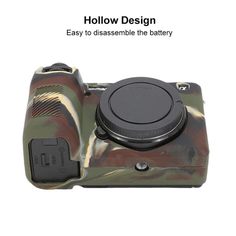 For Sony ILCE-6700 / A6700 Glossy Soft Silicone Protective Case(Camouflage)