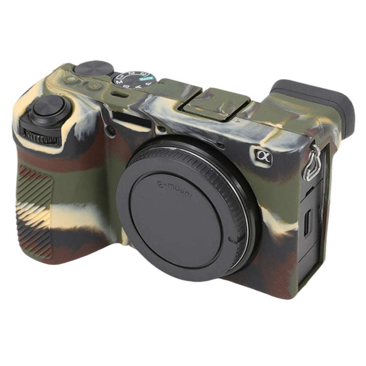 For Sony ILCE-6700 / A6700 Glossy Soft Silicone Protective Case(Camouflage)