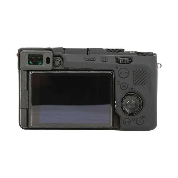 For Sony ILCE-7CM2 / A7C II / A7CR Glossy Soft Silicone Protective Case(Black)