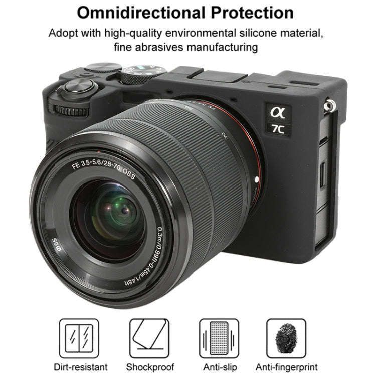 For Sony ILCE-7CM2 / A7C II / A7CR Glossy Soft Silicone Protective Case(Black)