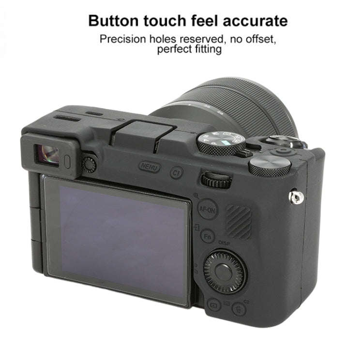 For Sony ILCE-7CM2 / A7C II / A7CR Glossy Soft Silicone Protective Case(Black)