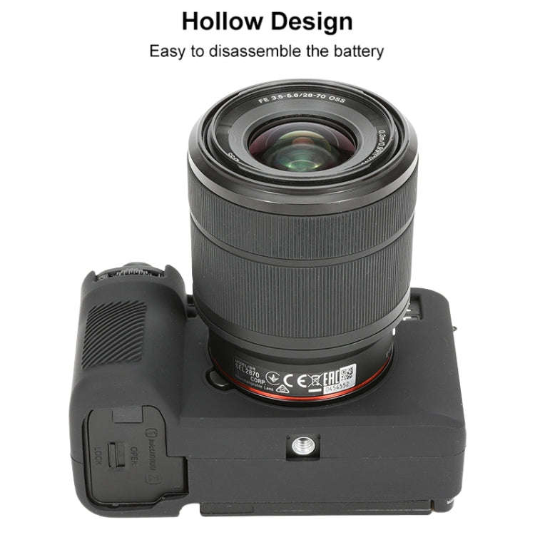 For Sony ILCE-7CM2 / A7C II / A7CR Glossy Soft Silicone Protective Case(Black)