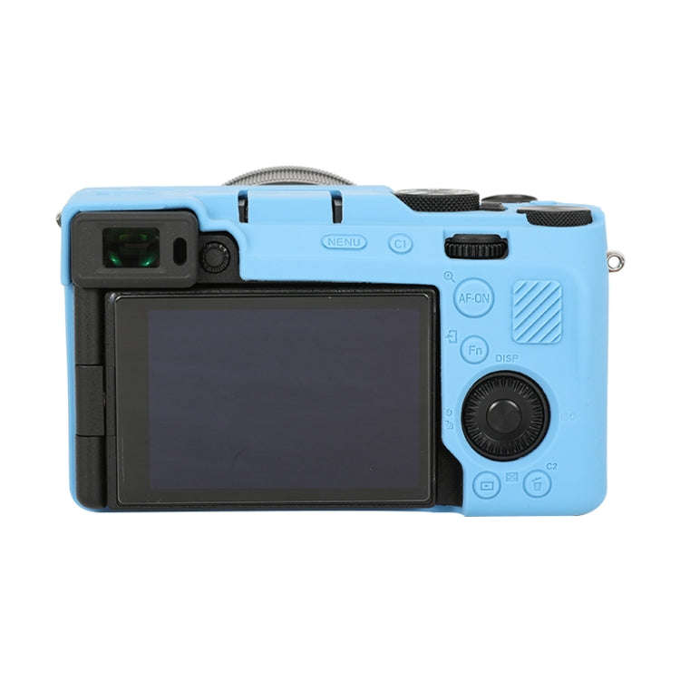 For Sony ILCE-7CM2 / A7C II / A7CR Glossy Soft Silicone Protective Case(Blue)