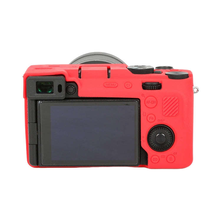 For Sony ILCE-7CM2 / A7C II / A7CR Glossy Soft Silicone Protective Case(Red)