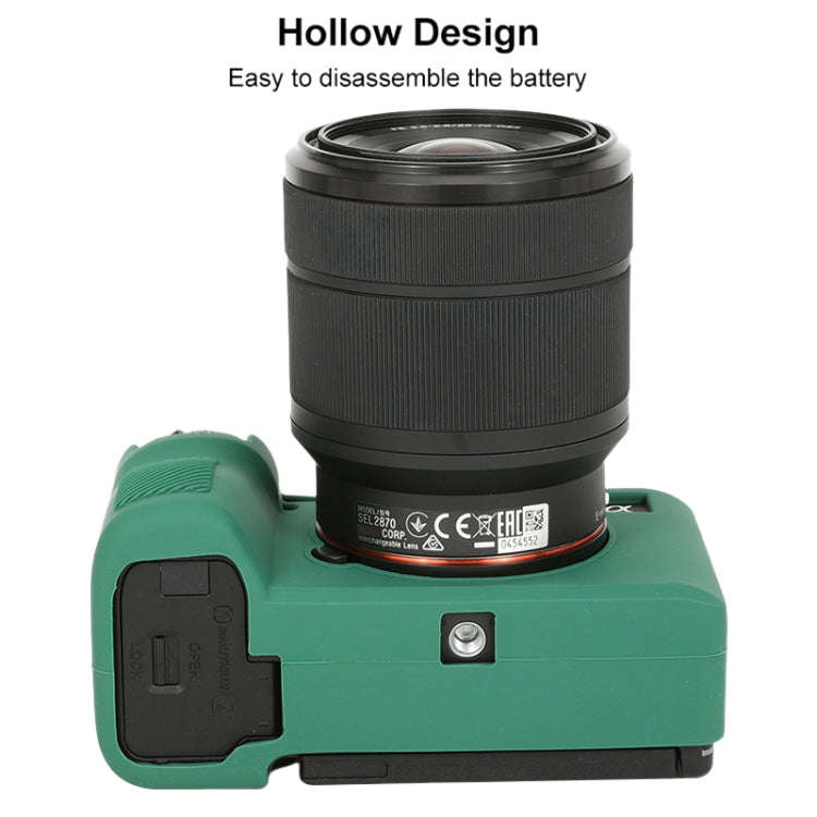 For Sony ILCE-7CM2 / A7C II / A7CR Glossy Soft Silicone Protective Case(Green)