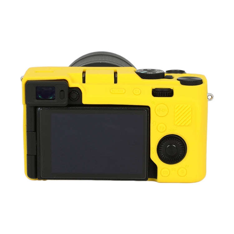 For Sony ILCE-7CM2 / A7C II / A7CR Glossy Soft Silicone Protective Case(Yellow)