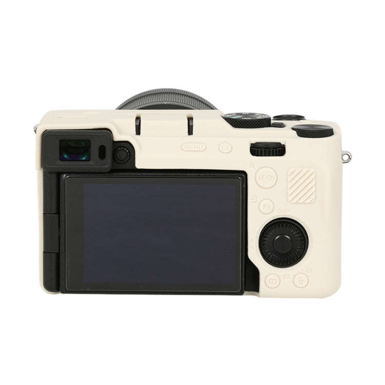 For Sony ILCE-7CM2 / A7C II / A7CR Glossy Soft Silicone Protective Case(White)