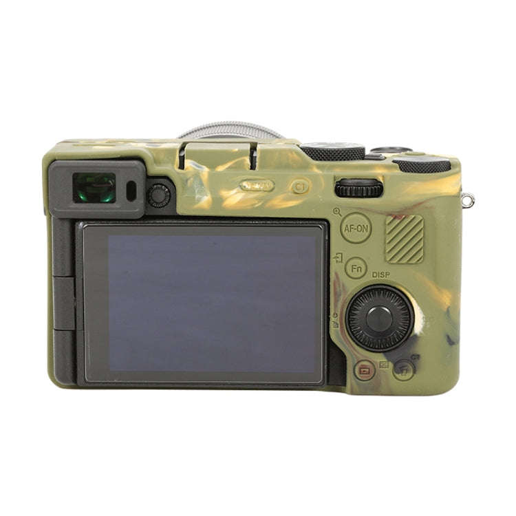 For Sony ILCE-7CM2 / A7C II / A7CR Glossy Soft Silicone Protective Case(Camouflage)