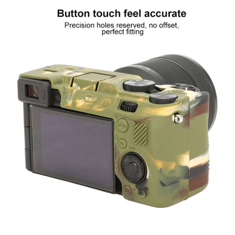 For Sony ILCE-7CM2 / A7C II / A7CR Glossy Soft Silicone Protective Case(Camouflage)