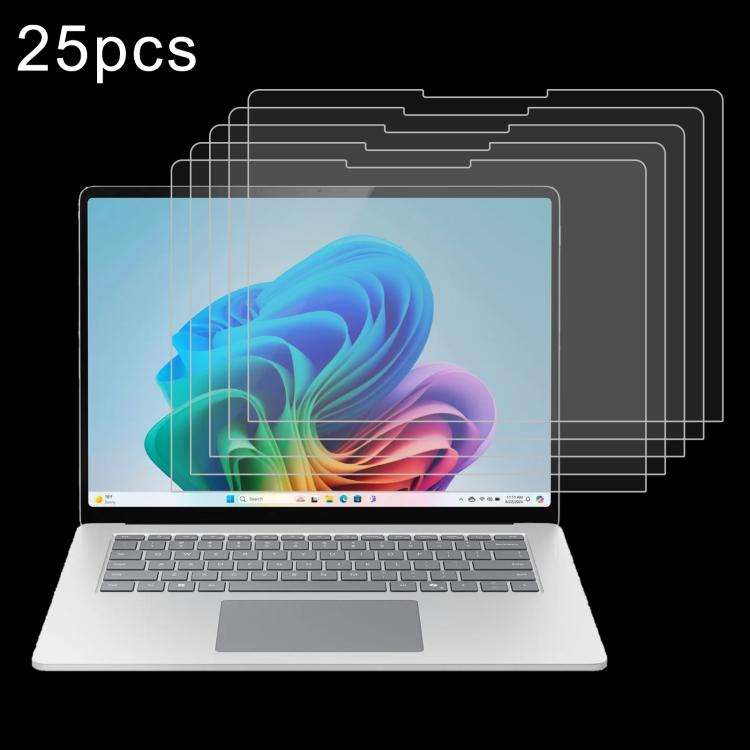 For Microsoft Surface Laptop 7 15 inch 25pcs 9H 0.3mm Explosion-proof Tempered Glass Film