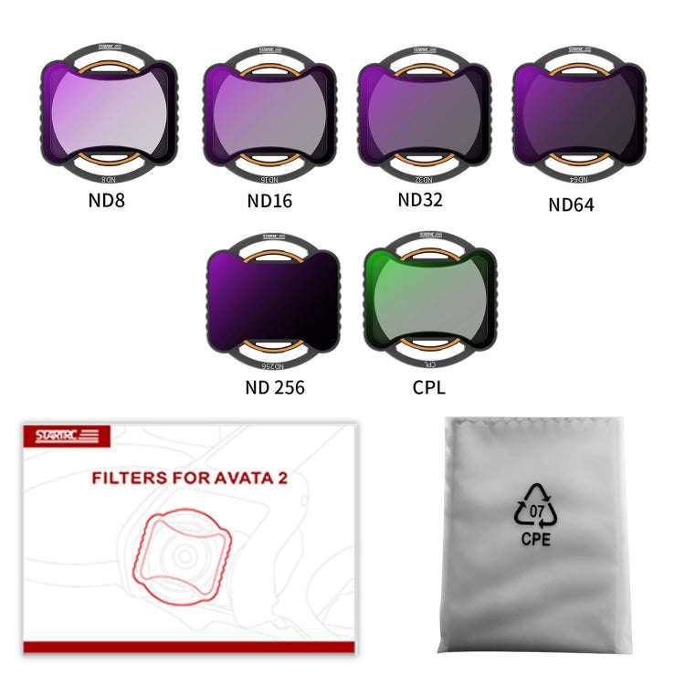 For DJI Avata 2 STARTRC Drone Lens Filter, Lens:CPL ND8/16/32/64/256