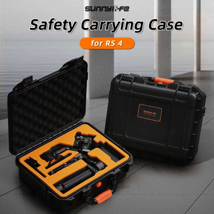 For DJI RS 4 Sunnylife Safety Carrying Case Waterproof Hard Case Box(Black)