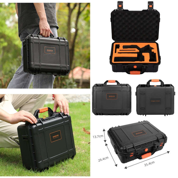For DJI RS 4 Sunnylife Safety Carrying Case Waterproof Hard Case Box(Black)