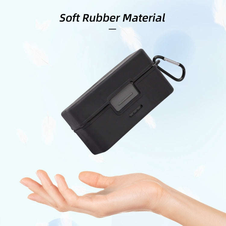 For DJI Mic 2 Sunnylife BHT772 Charging Case Wireless Mic Soft Scratch-proof Protective Cover(Black)