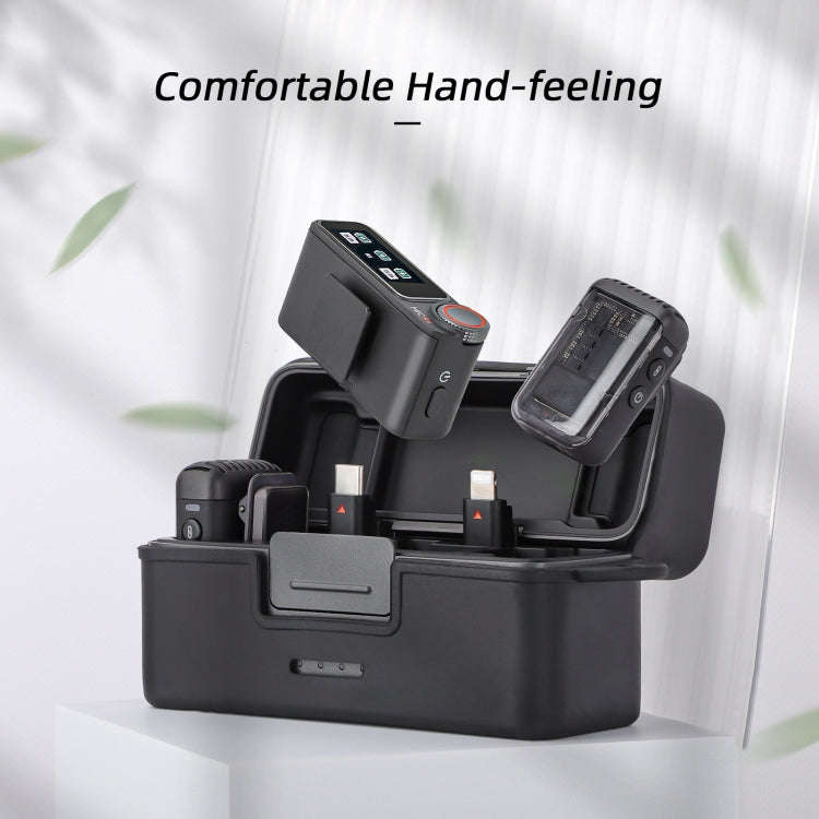 For DJI Mic 2 Sunnylife BHT772 Charging Case Wireless Mic Soft Scratch-proof Protective Cover(Black)