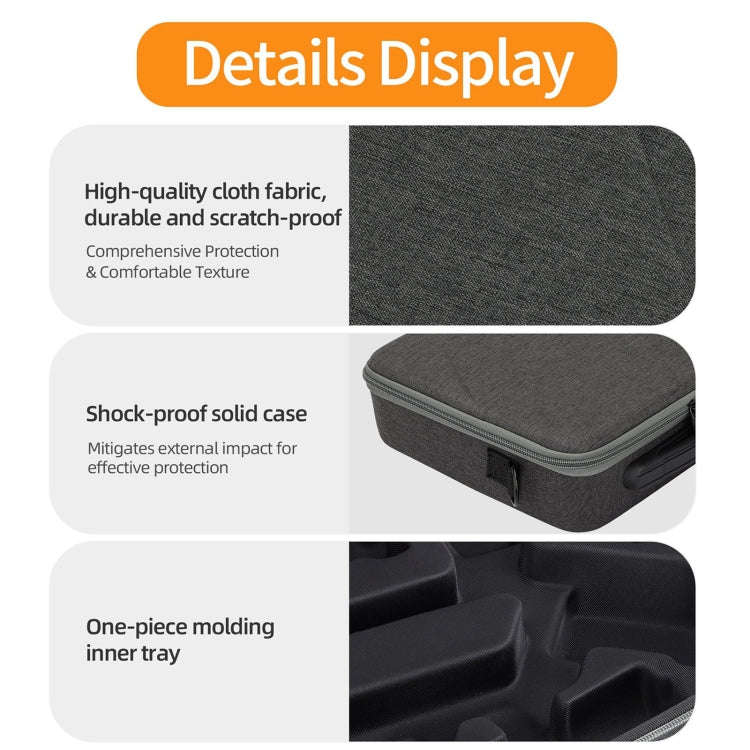 For DJI RS 4 Sunnylife Storage Case Box Suitcase(Black)