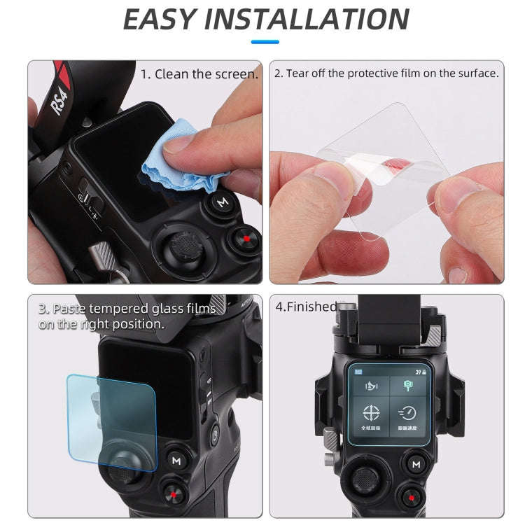 For DJI RS 4/RS 4 Pro/RS 3/RS 3 Pro Sunnylife  2pcs Screen Explosion proof Tempered Glass Film