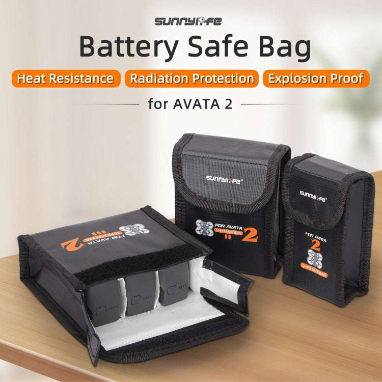 For DJI Avata 2 Sunnylife Battery Explosion-proof Safe Bag Protective Li-Po Safe Bag(For 1pc Batt...
