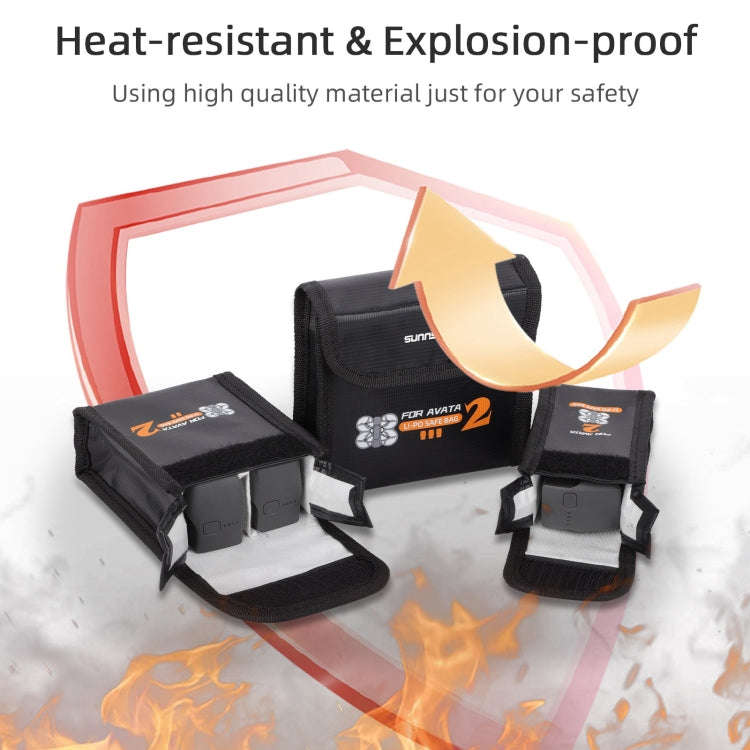 For DJI Avata 2 Sunnylife Battery Explosion-proof Safe Bag Protective Li-Po Safe Bag(For 3pcs Bat...