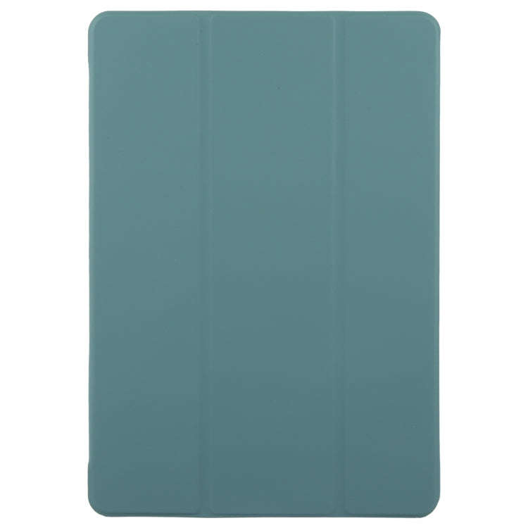 For Huawei MatePad Pro 11 2022/2024 Tri-fold Silicone Leather Tablet Case(Dark Green)