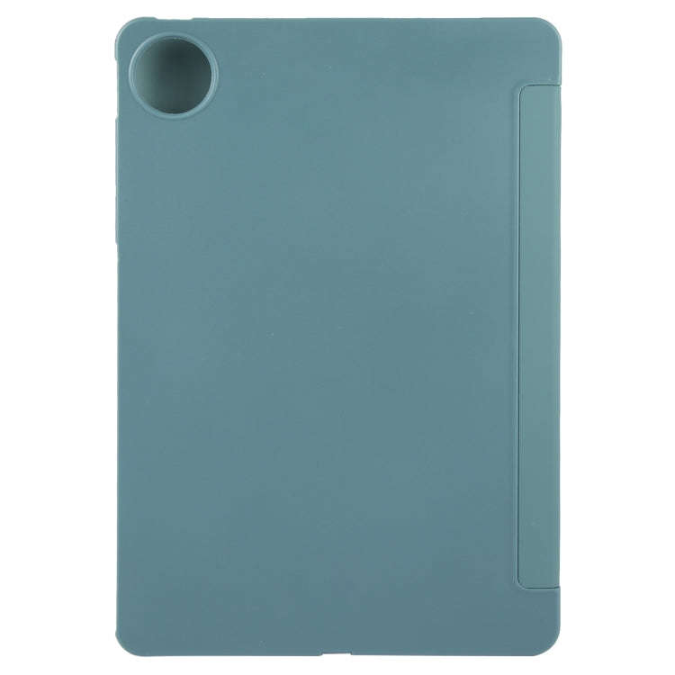 For Huawei MatePad Pro 11 2022/2024 Tri-fold Silicone Leather Tablet Case(Dark Green)