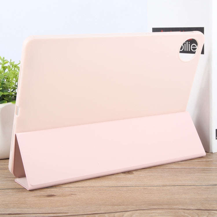 For Huawei MatePad Pro 11 2022/2024 Tri-fold Silicone Leather Tablet Case(Pink)