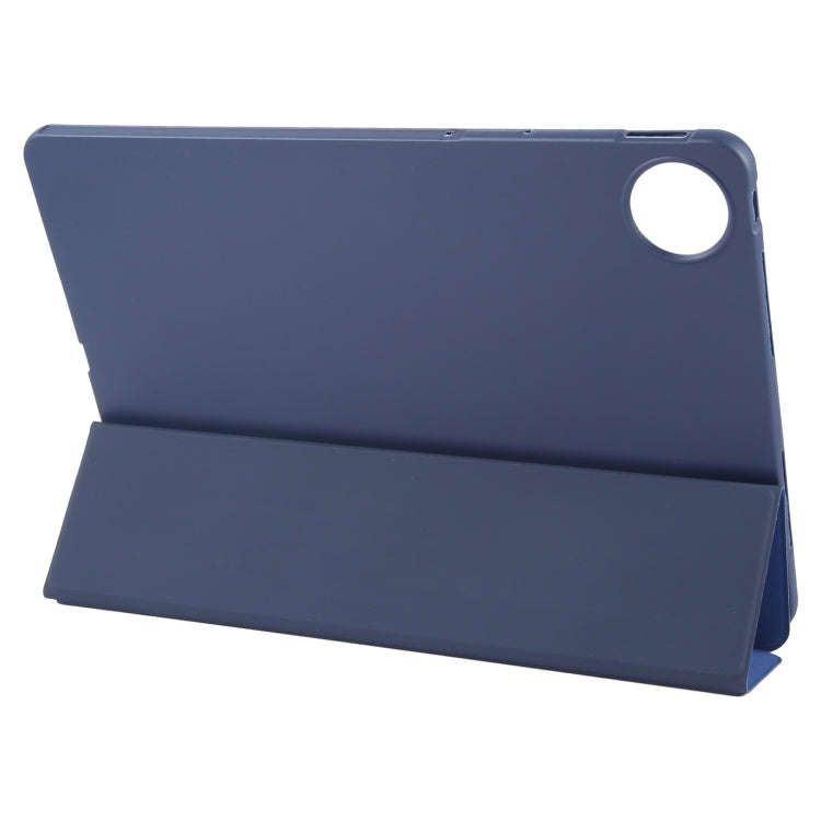 For Huawei MatePad Pro 13.2 Tri-fold Silicone Leather Tablet Case(Dark Blue)