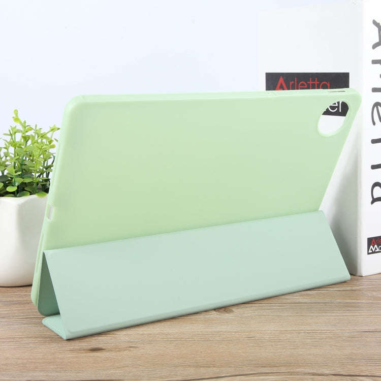 For Huawei MatePad Pro 13.2 Tri-fold Silicone Leather Tablet Case(Green)