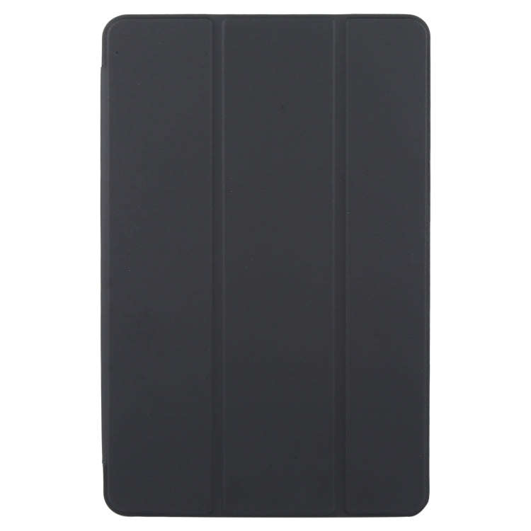 For Huawei MatePad SE 11 2024 Tri-fold Silicone Leather Tablet Case(Black)