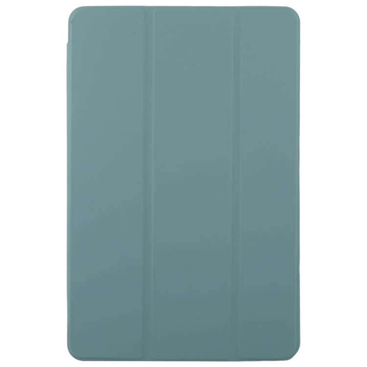 For Huawei MatePad SE 11 2024 Tri-fold Silicone Leather Tablet Case(Dark Green)