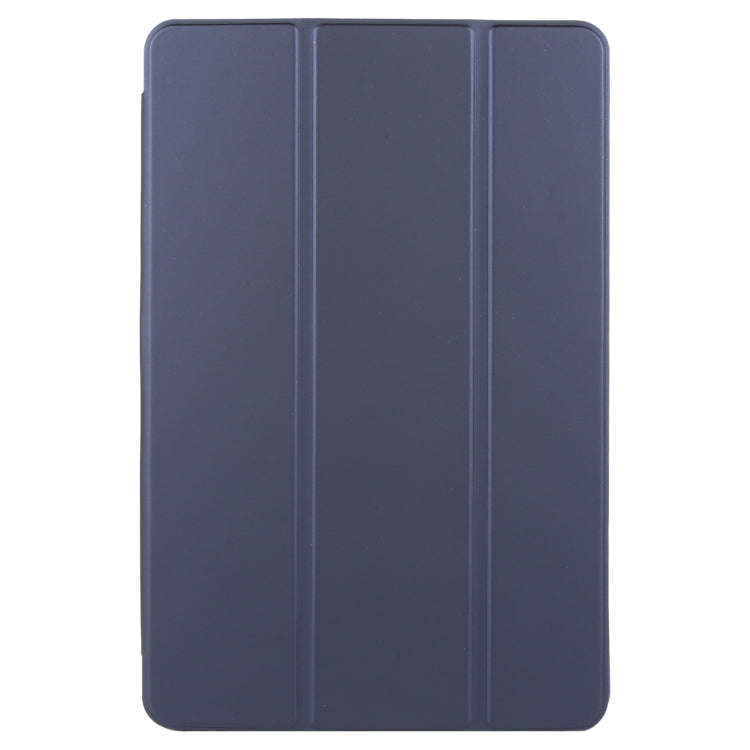 For Huawei MatePad SE 11 2024 Tri-fold Silicone Leather Tablet Case(Dark Blue)