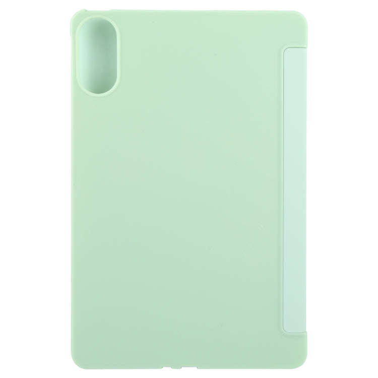 For Huawei Matepad Air 12 Tri-fold Silicone Leather Tablet Case(Green)