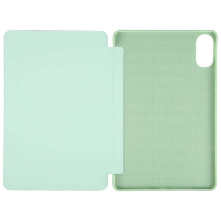 For Huawei Matepad Air 12 Tri-fold Silicone Leather Tablet Case(Green)