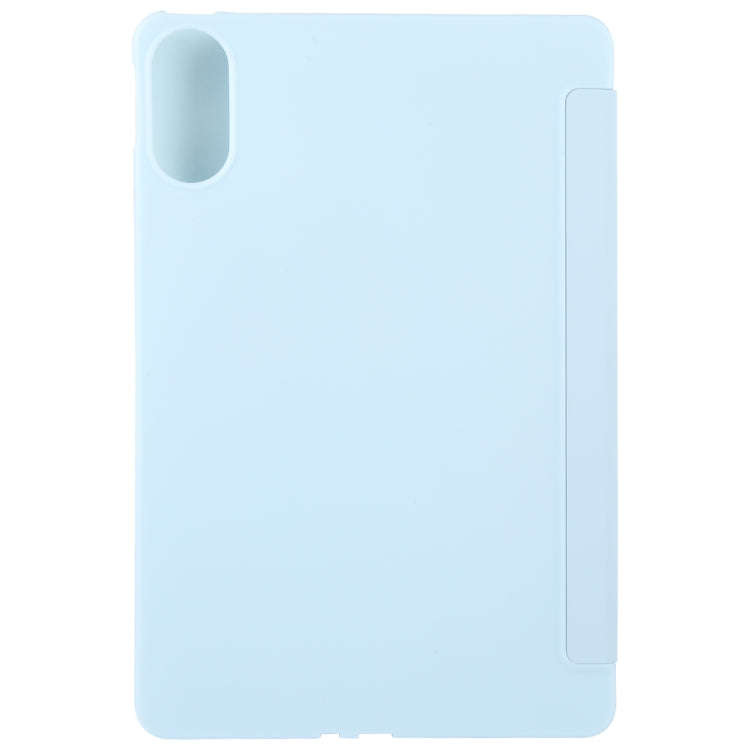 For Huawei Matepad Air 12 Tri-fold Silicone Leather Tablet Case(Ice Blue)