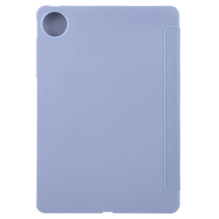For Huawei MatePad Pro 12.2 Tri-fold Silicone Leather Tablet Case(Lavender)