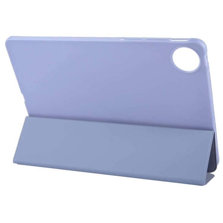 For Huawei MatePad Pro 12.2 Tri-fold Silicone Leather Tablet Case(Lavender)