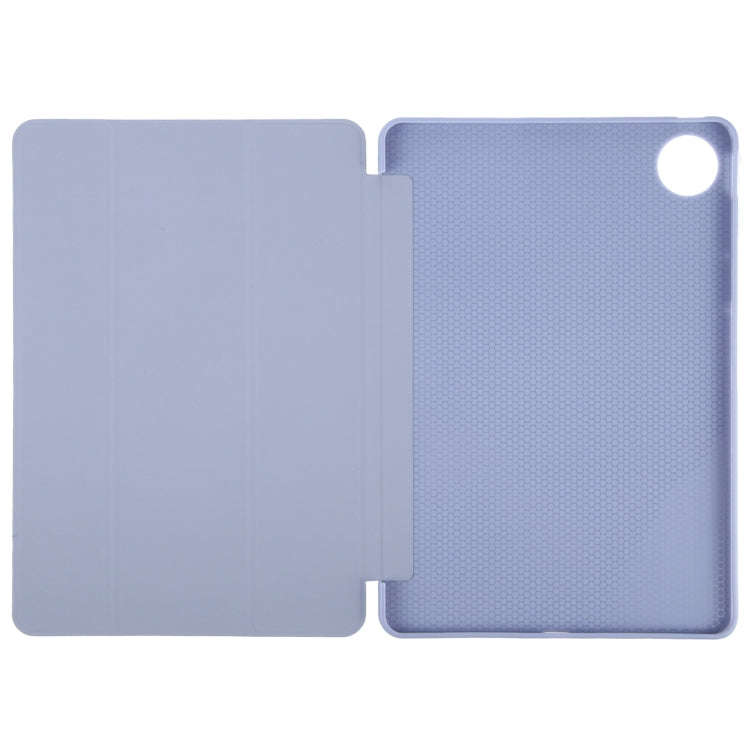 For Huawei MatePad Pro 12.2 Tri-fold Silicone Leather Tablet Case(Lavender)