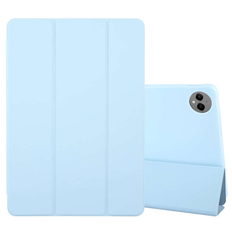 For Huawei MatePad Pro 12.2 Tri-fold Silicone Leather Tablet Case(Ice Blue)