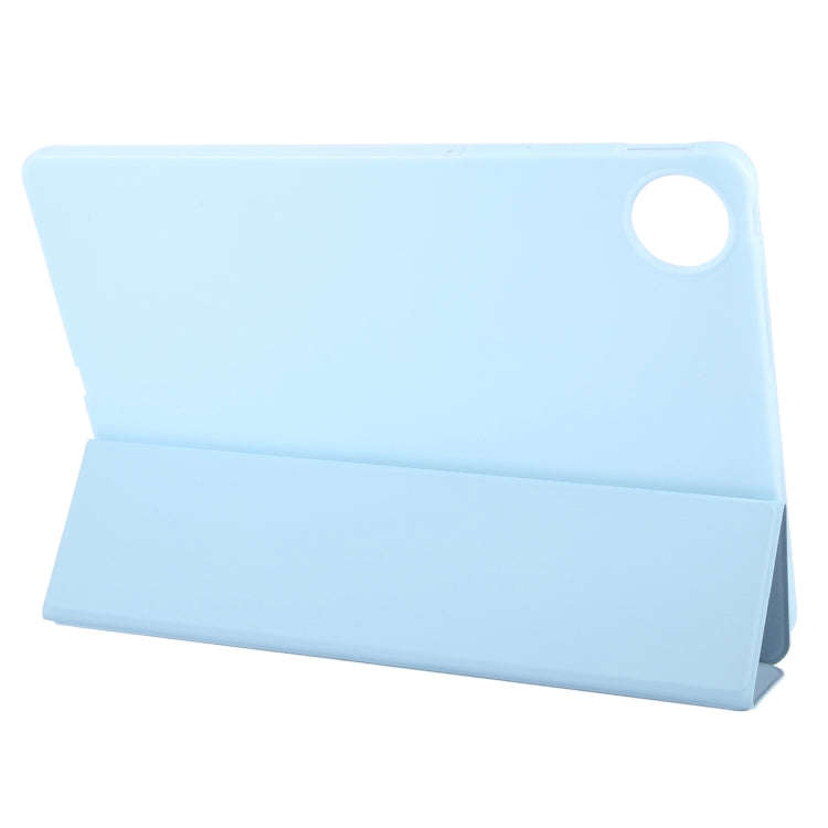 For Huawei MatePad Pro 12.2 Tri-fold Silicone Leather Tablet Case(Ice Blue)
